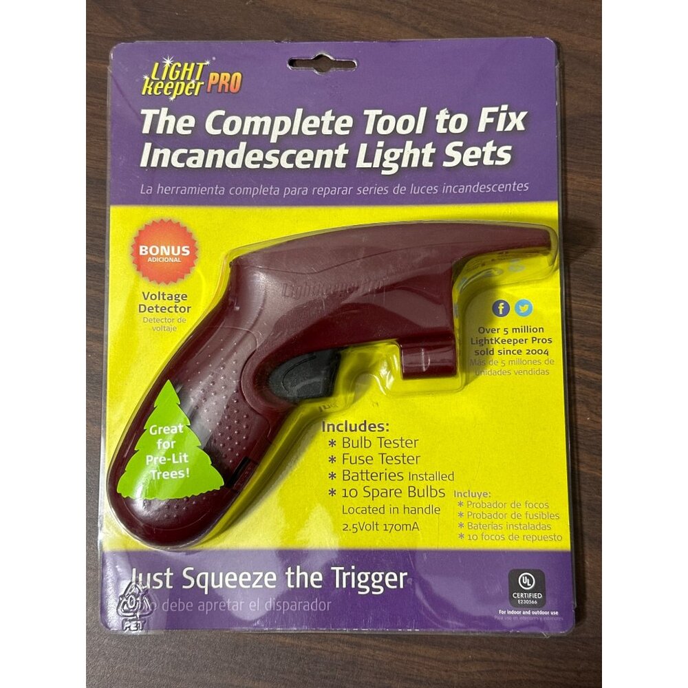 LightKeeper Pro Tool To Fix Incandescent Light Sets With Bulb Tester & Voltage